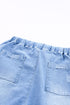 Pocketed Distressed Denim Jean